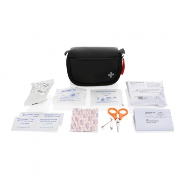 Logo trade promotional merchandise image of: RCS recycled nubuck PU pouch first aid set mailable