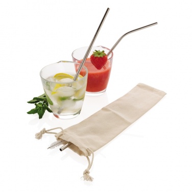 Logotrade corporate gift picture of: Reusable stainless steel 3 pcs straw set