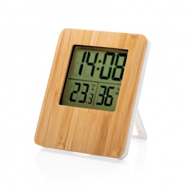 Logotrade promotional gift picture of: Bamboo weather station