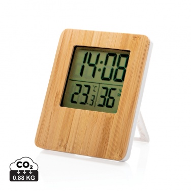 Logo trade promotional items image of: Bamboo weather station