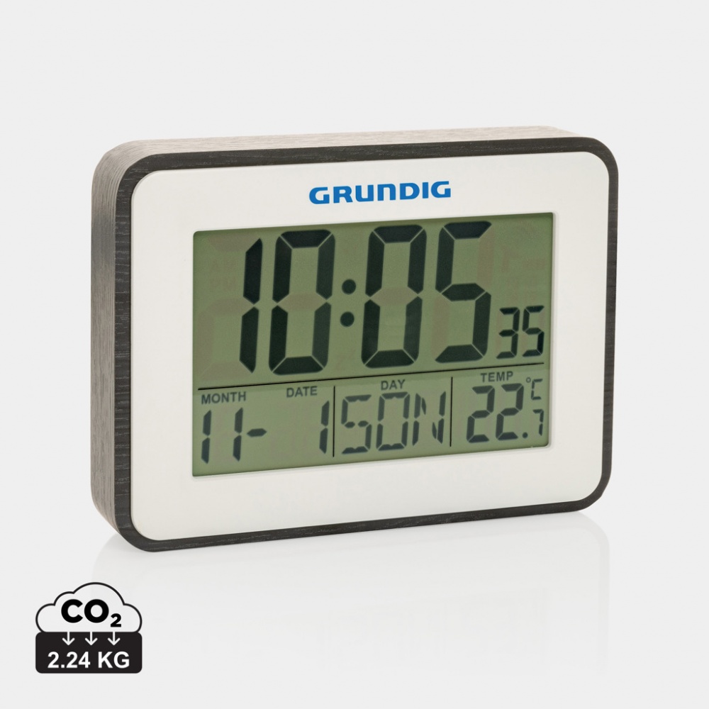 Logo trade promotional merchandise image of: Grundig weatherstation alarm and calendar