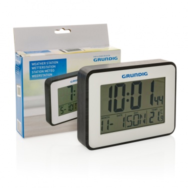 Logo trade business gifts image of: Grundig weatherstation alarm and calendar