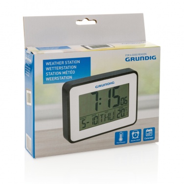 Logo trade advertising product photo of: Grundig weatherstation alarm and calendar