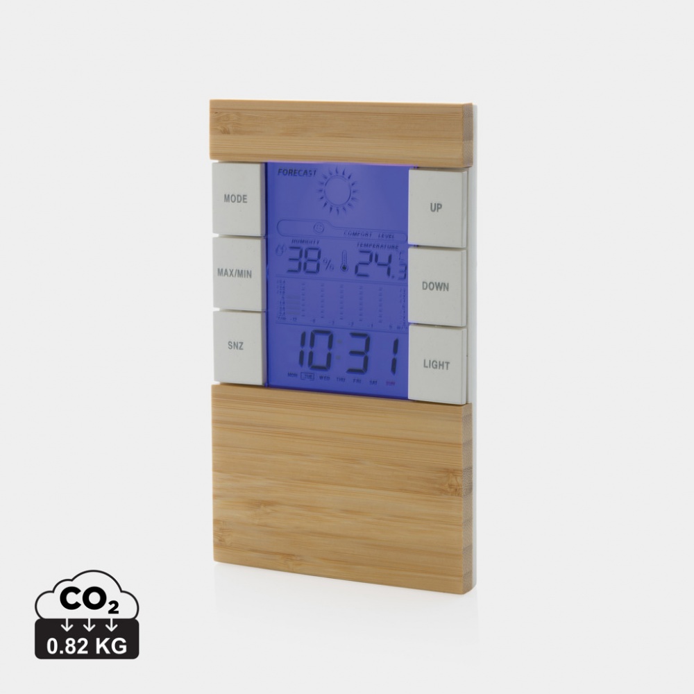 Logo trade promotional items picture of: Utah RCS rplastic and bamboo weather station