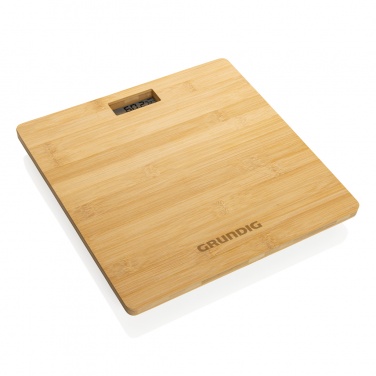 Logo trade promotional items image of: Grundig Bamboo Digital Body Scale