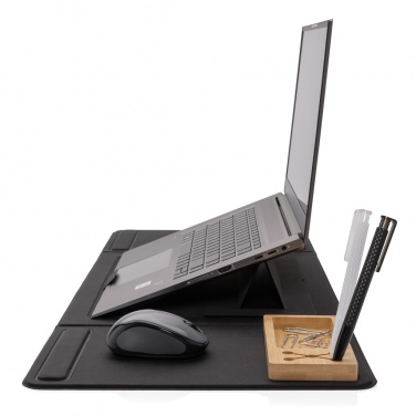 Logo trade promotional products image of: Impact AWARE RPET Foldable desk organizer with laptop stand