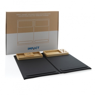 Logotrade promotional items photo of: Impact AWARE RPET Foldable desk organizer with laptop stand