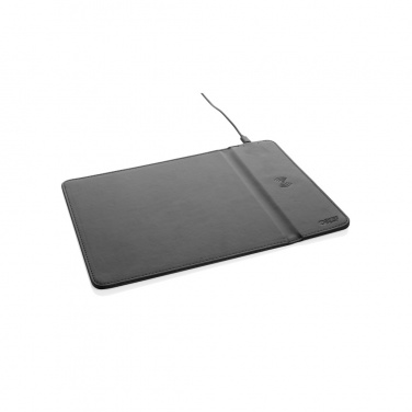 Logo trade promotional items picture of: Swiss Peak RCS recycled PU 10W wireless charging mousepad