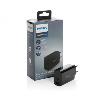 Logo trade corporate gifts image of: Philips ultra fast PD wall charger