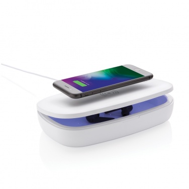 Logotrade corporate gift image of: UV-C steriliser box with 5W wireless charger