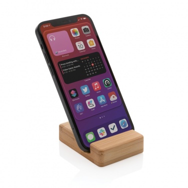 Logo trade promotional products picture of: Bamboo phone stand XD