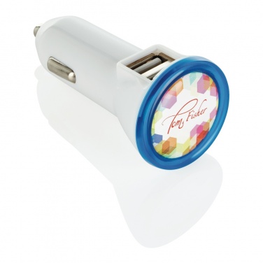 Logo trade promotional merchandise photo of: Powerful dual port car charger