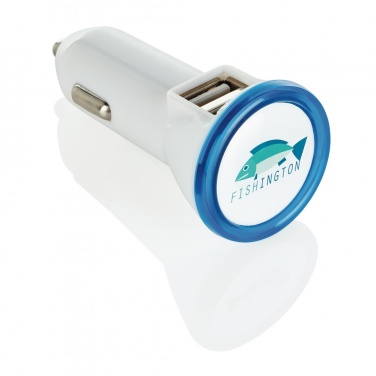 Logo trade promotional merchandise image of: Powerful dual port car charger