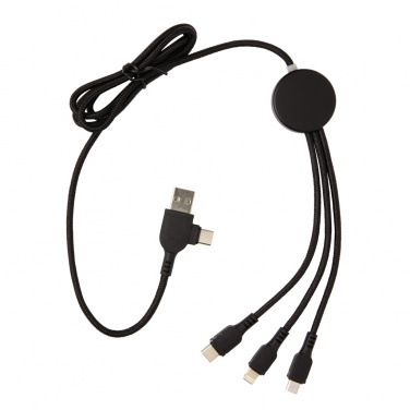 Logo trade promotional giveaway photo of: Light up logo 6-in-1 cable