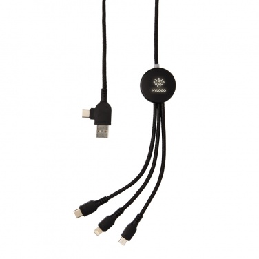 Logotrade promotional product picture of: Light up logo 6-in-1 cable