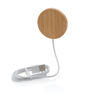 Logotrade promotional item image of: 10W bamboo magnetic wireless charger