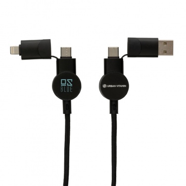 Logotrade promotional merchandise picture of: Oakland RCS recycled plastic 6-in-1 fast charging 45W cable