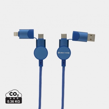 Logotrade promotional item image of: Oakland RCS recycled plastic 6-in-1 fast charging 45W cable