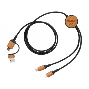 Logo trade corporate gift photo of: Ohio RCS certified recycled plastic 6-in-1 cable