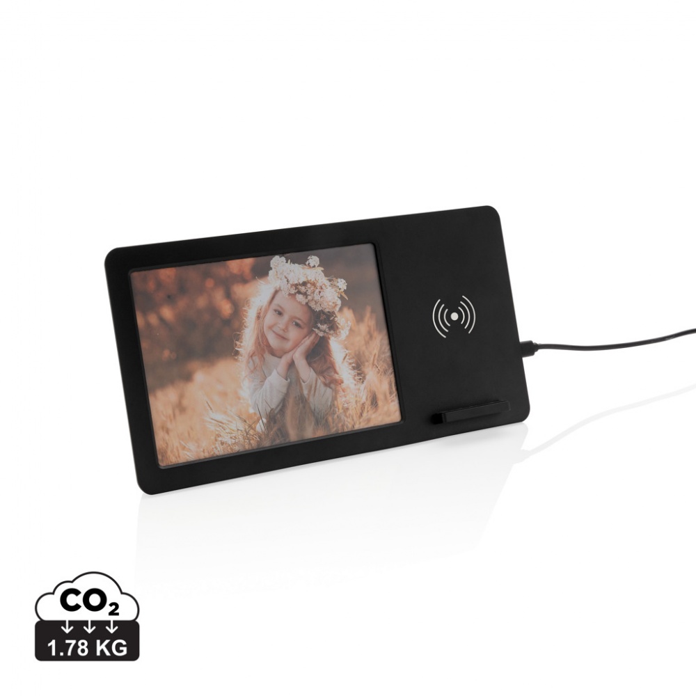 Logo trade promotional products image of: 5W Wireless charger and photo frame