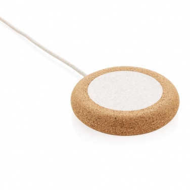 Logo trade corporate gifts image of: Cork and Wheat 5W wireless charger