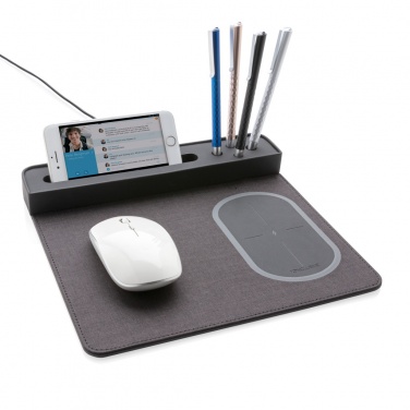 Logo trade business gift photo of: Air mousepad with 5W wireless charging and USB