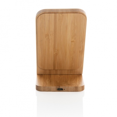 Logotrade advertising product image of: Bamboo 5W wireless charging stand