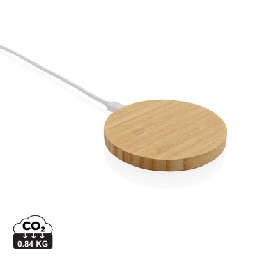 Logotrade business gift image of: Bamboo 15W wireless charger