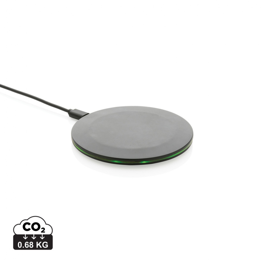 Logo trade promotional item photo of: RCS recycled plastic 15W Wireless fast charger