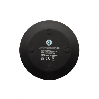 Logo trade promotional merchandise picture of: RCS recycled plastic 15W Wireless fast charger