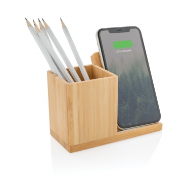 Logotrade business gift image of: Calgary bamboo 10W wireless charger