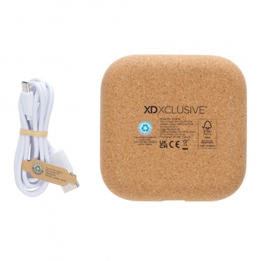 Logotrade business gift image of: Oregon RCS recycled plastic and cork 10W wireless