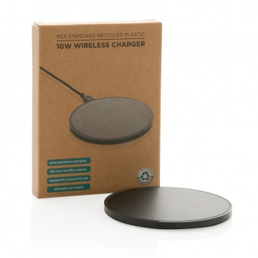 Logotrade corporate gift picture of: RCS standard recycled plastic 10W wireless charger