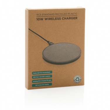 Logo trade promotional products picture of: RCS standard recycled plastic 10W wireless charger