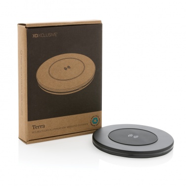 Logo trade promotional items picture of: Terra RCS recycled aluminium 10W wireless charger