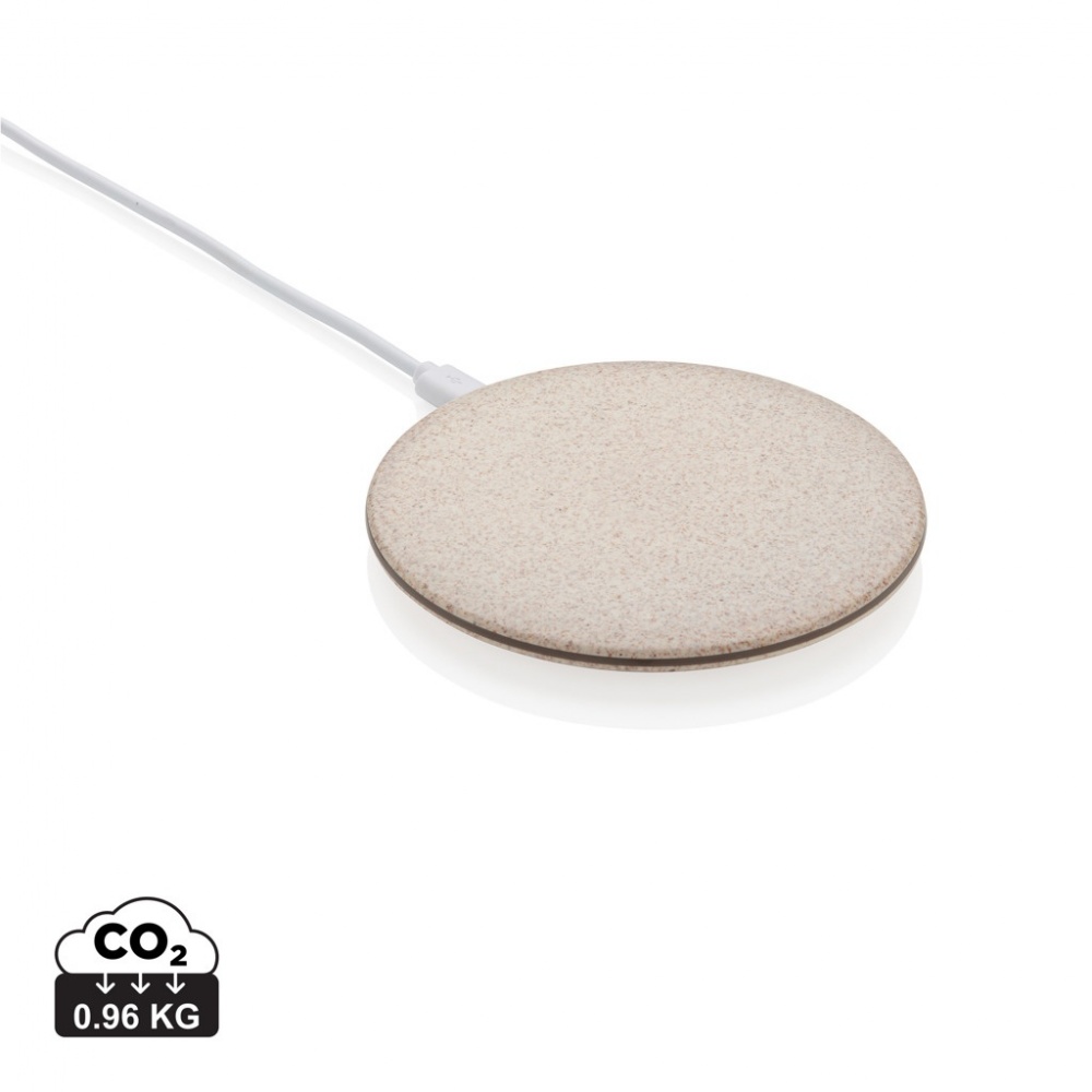 Logo trade promotional items picture of: 5W Wheat straw wireless charger