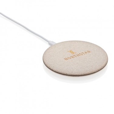 Logo trade advertising products image of: 5W Wheat straw wireless charger