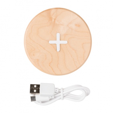 Logo trade promotional giveaways image of: 5W wood wireless charger