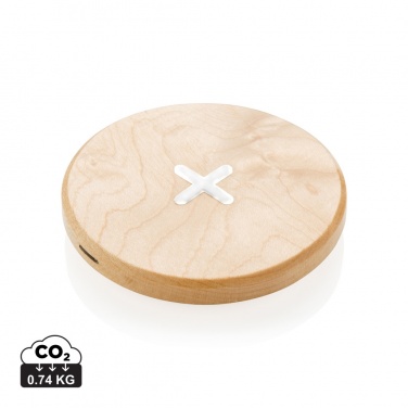 Logo trade corporate gifts picture of: 5W wood wireless charger