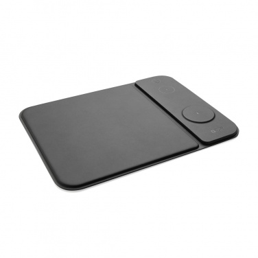 Logotrade promotional gift picture of: Swiss peak RCS recycled PU 15W 3 in 1 charging mousepad