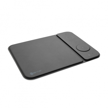 Logotrade promotional gift image of: Swiss peak RCS recycled PU 15W 3 in 1 charging mousepad