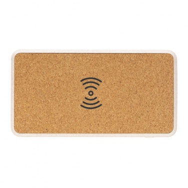 Logotrade promotional products photo of: Cork and Wheat Straw 8.000 mAh 5W wireless powerbank