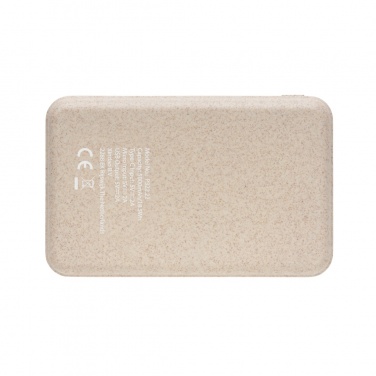 Logo trade promotional giveaways image of: Cork and Wheat 5.000 mAh pocket powerbank