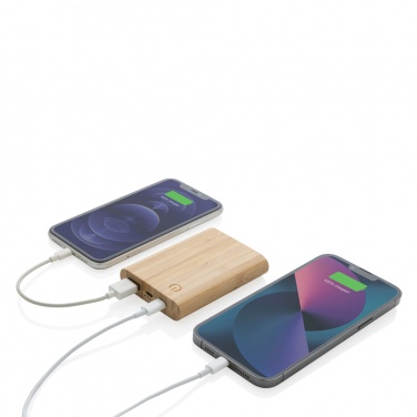 Logotrade promotional item image of: Bamboo 5.000 mAh powerbank