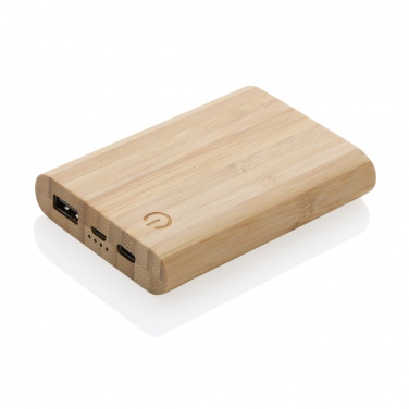 Logotrade promotional product image of: Bamboo 5.000 mAh powerbank