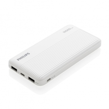 Logo trade business gifts image of: Philips 10.000 mAh slim powerbank