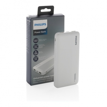 Logo trade corporate gifts picture of: Philips 10.000 mAh slim powerbank