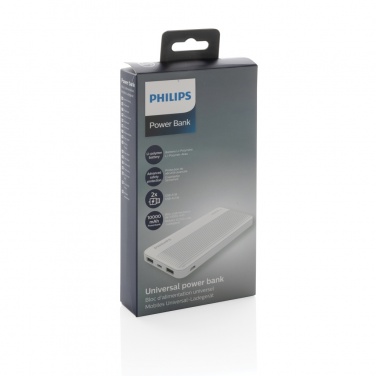 Logo trade promotional giveaways picture of: Philips 10.000 mAh slim powerbank