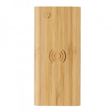 Logo trade advertising product photo of: Bamboo 8.000 mAh 5W wireless powerbank