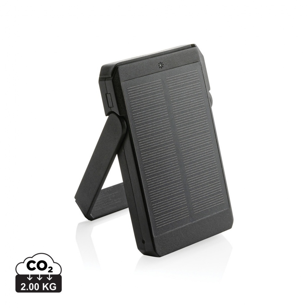 Logotrade corporate gifts photo of: Skywave RCS rplastic solar powerbank 5000 mAh 10W wireless